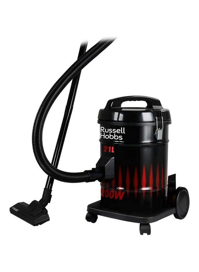 Russell Hobbs 2200W Heavy Duty Drum Vacuum Cleaner Black and Red 21 L 2X 21 L 2200 W 2X Black and Red 