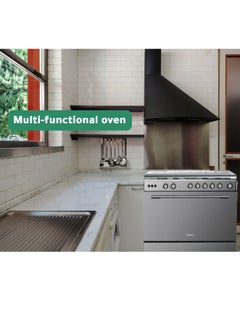 مديا Midea Gas Oven, 60x90Cm,Cm, Steel, Face, Silver Sides, Safety - 36LMG5G022 36LMG5G022 Steel  - Image 2
