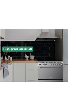 مديا Midea Gas Oven, 60x90Cm,Cm, Steel, Face, Silver Sides, Safety - 36LMG5G022 36LMG5G022 Steel  - Image 3