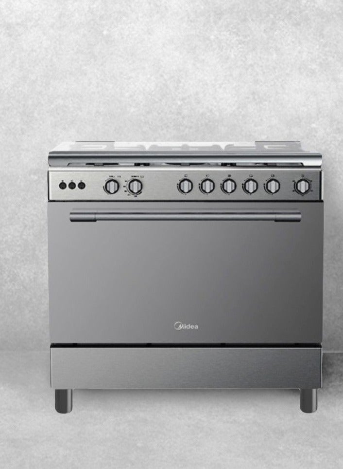 مديا Midea Gas Oven, 60x90Cm,Cm, Steel, Face, Silver Sides, Safety - 36LMG5G022 36LMG5G022 Steel  - Image 4