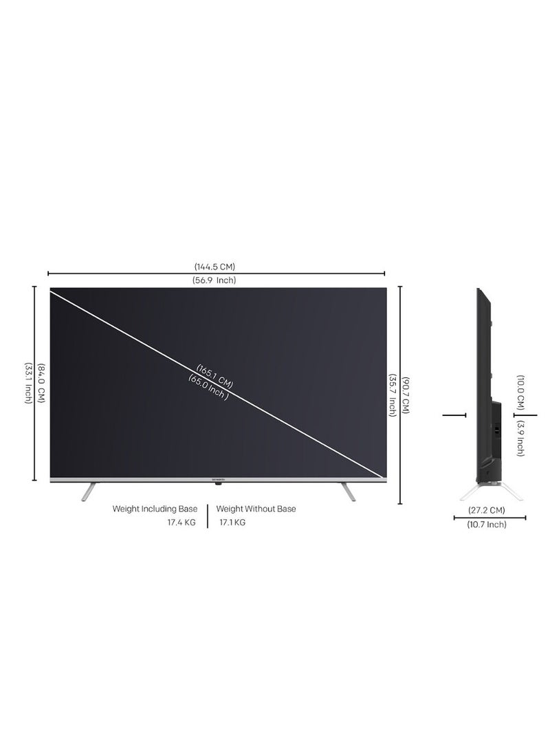 Skyworth - 65" QLED+, 60 Hz (Google TV) 65Q6500G Black - Image 1