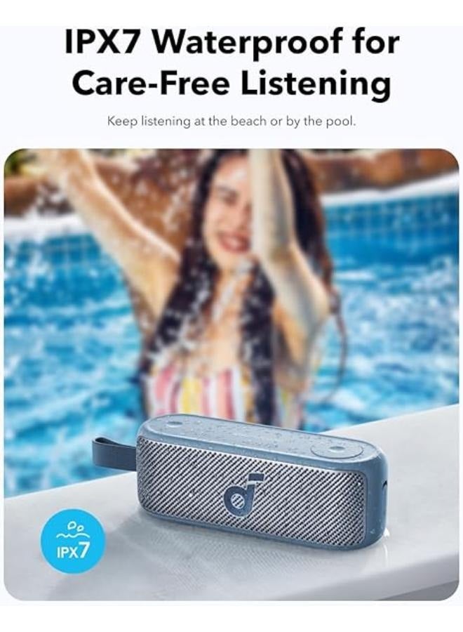 ساوند كور سماعات بلوتوث ساوندكور من أنكر موشن 100، محركات مزدوجة 20 واط، معادل احترافي قابل للتخصيص 9 نطاقات، حتى 12 ساعة من وقت التشغيل، مقاومة للماء IPX7 - Image 3