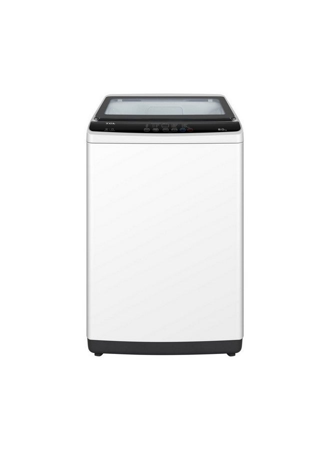 تي سي إل غسالة ملابس تحميل علوي F-Series للماء الساخن والبارد بيضاء وسوداء 8 كجم F708TLW - Image 1