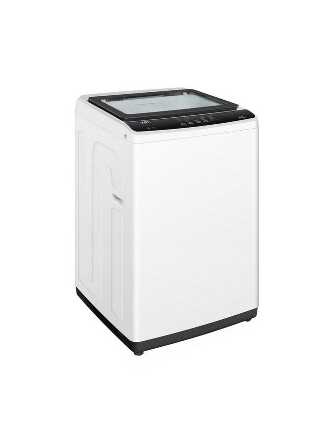 تي سي إل غسالة ملابس تحميل علوي F-Series للماء الساخن والبارد بيضاء وسوداء 8 كجم F708TLW - Image 2