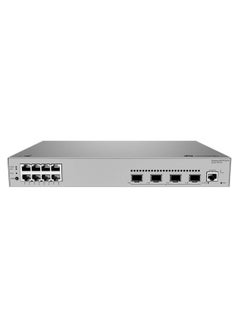 هواوي eKit S220-8P4S 1U Rackmount Switch - 8 x 10/100/1000BASE-T Ports, 4 x GE SFP Ports, 125W PoE+ (Full PoE Load: 166.65W), 19.99W Typical Power Consumption, 24 Gbps Switching Capacity, 18 Mpps Forwarding Rate, Built-in AC Power Supply, RJ45 Console Port, Air Cooling, Metal Chassis, 0-50°C Operating Temp, 90-290V AC Input, 1 Fan, EMC & Safety Certified, Wall/Rack/Desk Mounting Silver  - Image 1