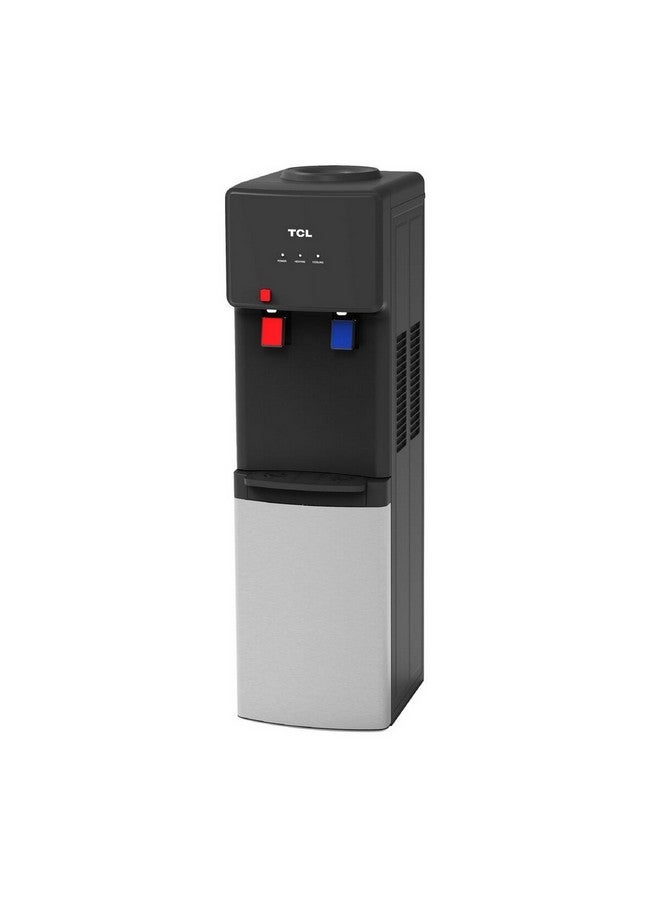 TCL Floor Standing Top Loading Hot and Cold Water Dispenser Black and Silver 95.1 x 27.2 x 33 cm TY-LYR101S TY-LYR101S Black and Silver - Image 2