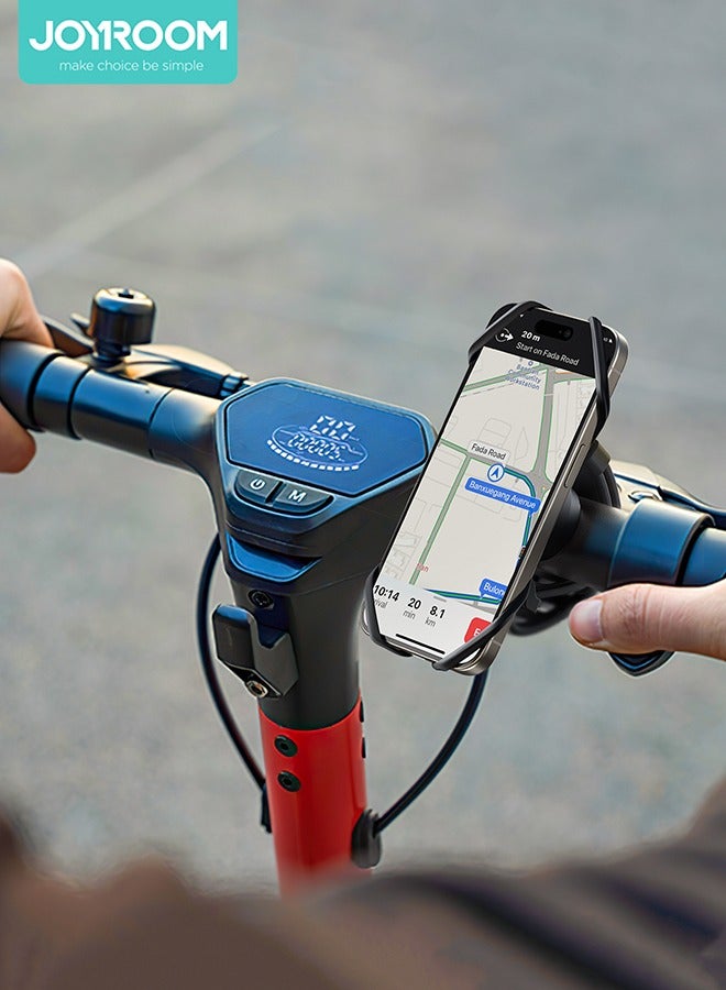 JOYROOM JR-ZS382 Silicone Bike Phone Mount Bicycle Motorcycle Phone Mount Holder Black  - Image 3