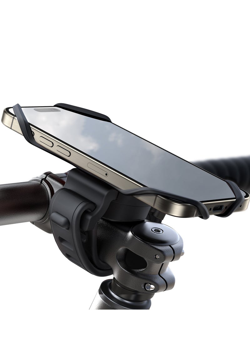 JOYROOM JR-ZS382 Silicone Bike Phone Mount Bicycle Motorcycle Phone Mount Holder Black  - Image 2