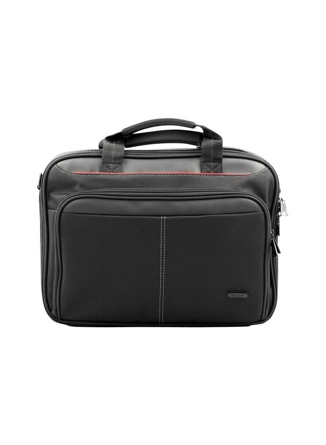 targus Classic Black 13.4-14" Laptop Bag Carry Case Clamshell CN313 -72 - Removable/adjustable padded shoulder strap, top carrying handles Black - Image 5