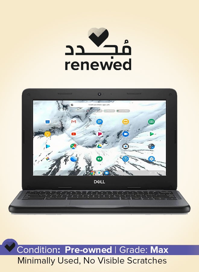 DELL Renewed - Chromebook 3100 With 11.6 Inch Display,Celeron N4000/4GB RAM/32GB EMMC/Chrome OS/Intel HD Graphics English Black  - Image 1