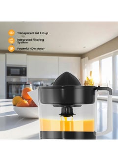 Clikon Citrus Juicer 40W, 750ML – Powerful Electric Citrus Press for Fresh Orange, Lemon, and Lime Juice 750 ml 40 W CK2687 Black/Silver  - Image 4