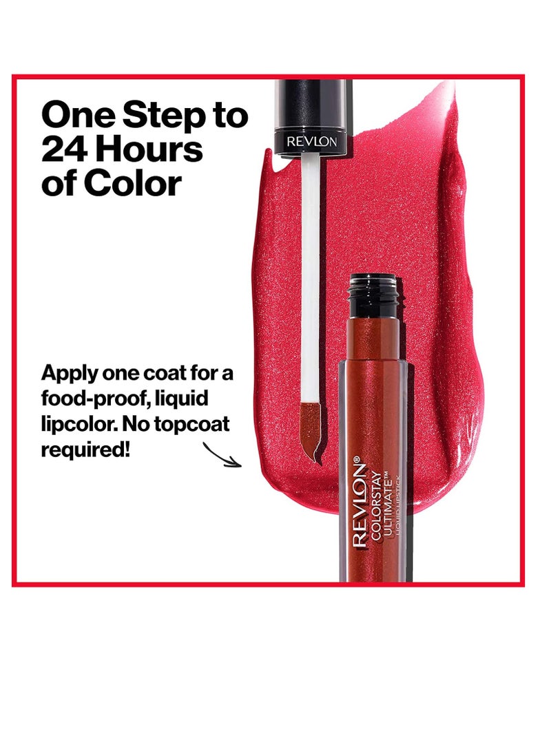 ريفلون أحمر شفاه سائل، مكياج وجه، لون ثابت نهائي، ألوان شفاه غنية تدوم طويلاً، لمسة ساتان، 030، 0.07 أونصة - Image 4