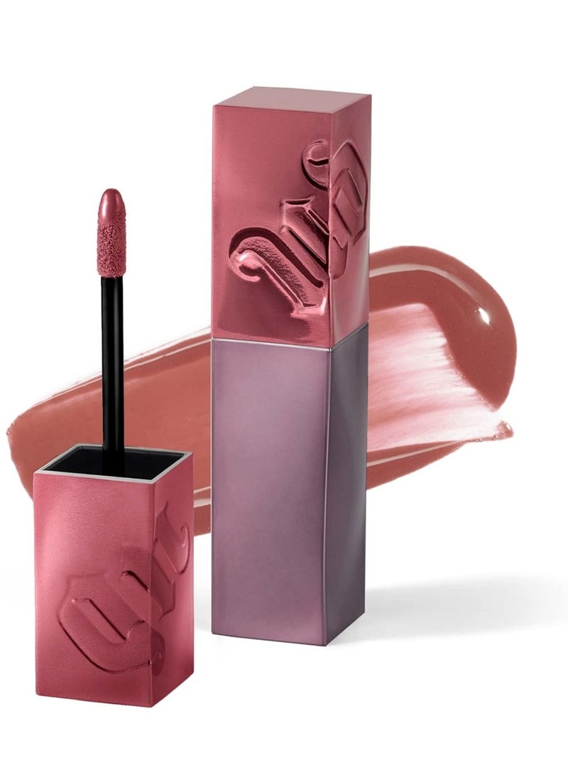 Urban Decay Vice Lip Bond Glossy Longwear Liquid Lipstick, Transfer-proof, Smudge-proof, Bold Longwear Shades Up to 16HR Wear, Hydrating Lip Color, Instant Shine, Vegan, Cruelty-free - 0.14 fl oz Text 'Em (Nude Pink)  - Image 1