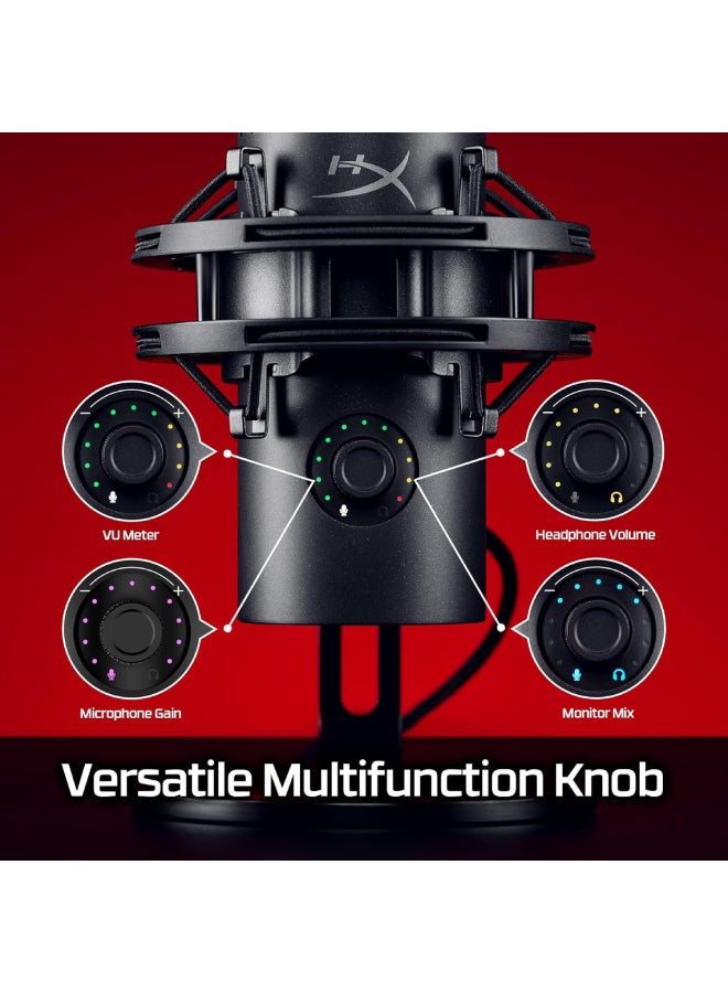 HYPERX - QuadCast 2 S – USB Microphone, with RGB Lighting, Streaming and Podcasting, with On-Board Controls, LED Lighting, Removable Shock Mount, PC, Mac, USB-C - Image 1