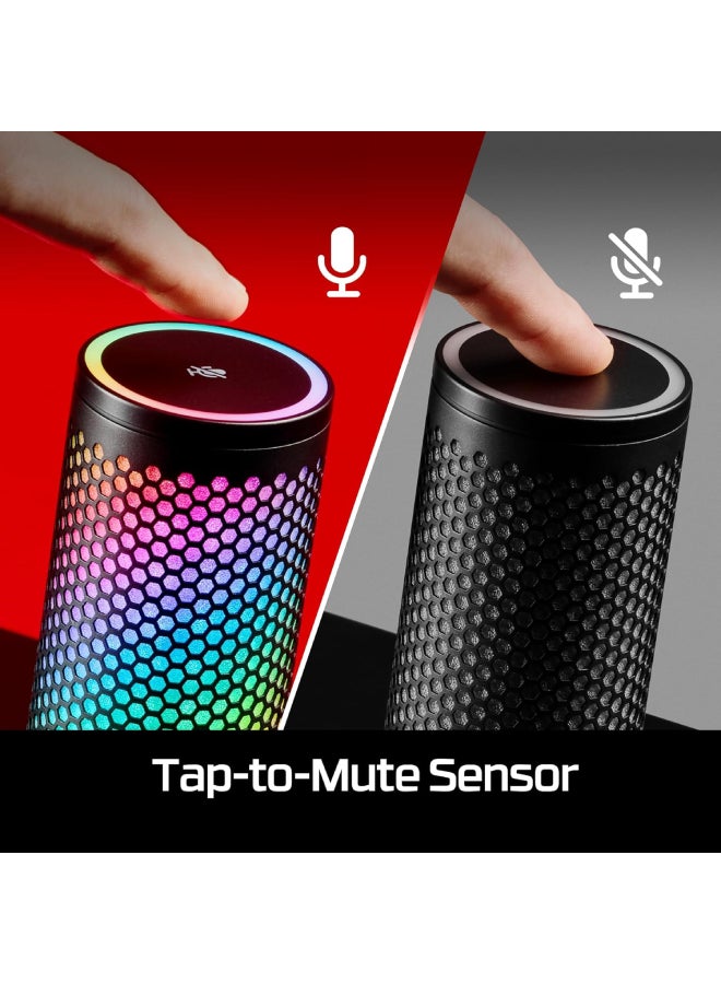 HYPERX - QuadCast 2 S – USB Microphone, with RGB Lighting, Streaming and Podcasting, with On-Board Controls, LED Lighting, Removable Shock Mount, PC, Mac, USB-C - Image 1