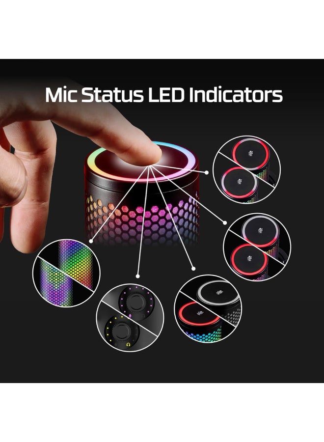 HYPERX - QuadCast 2 S – USB Microphone, with RGB Lighting, Streaming and Podcasting, with On-Board Controls, LED Lighting, Removable Shock Mount, PC, Mac, USB-C - Image 1
