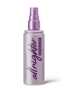 Urban Decay All Nighter Extra Glow Dewy Makeup Setting Spray for Face, Hyaluronic Acid & Agave Extract, Long-lasting 16 HR Wear, Radiant Finish, Temperature Control, Oil-free, Vegan - 4 fl oz Clear  - Image 1