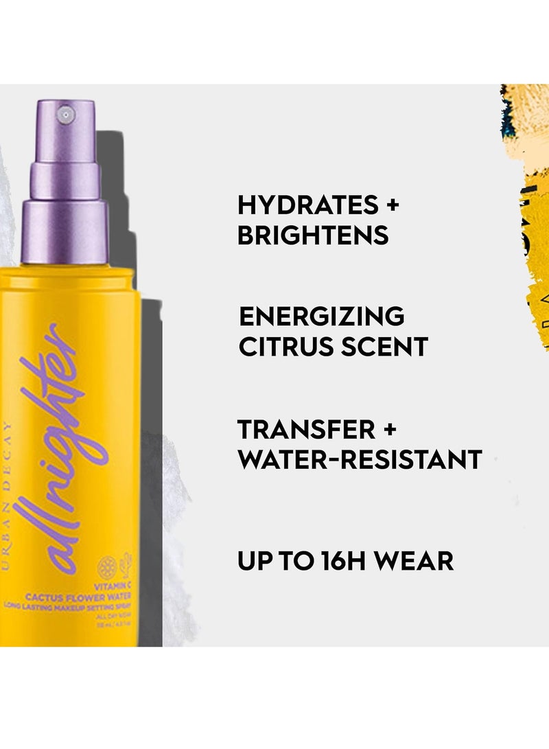 Urban Decay All Nighter Vitamin C Hydrating Makeup Setting Spray for Face, Transfer-Resistant, Waterproof, 16 HR Wear, with Vitamin C & Cactus Flower Water, Illuminated Finish, for Dry Skin, Vegan Clear  - Image 2