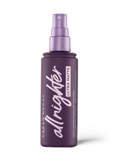 Urban Decay All Nighter Ultra Matte Makeup Setting Spray for Face, Transfer-proof, Long-lasting 16 HR Wear, with Oil-absorbing Kaolin Clay, Matte Finish, Oil-free, Paraben-free, Vegan Clear  - Image 1