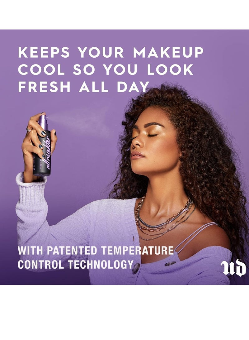 Urban Decay All Nighter Ultra Matte Makeup Setting Spray for Face, Transfer-proof, Long-lasting 16 HR Wear, with Oil-absorbing Kaolin Clay, Matte Finish, Oil-free, Paraben-free, Vegan Clear  - Image 2