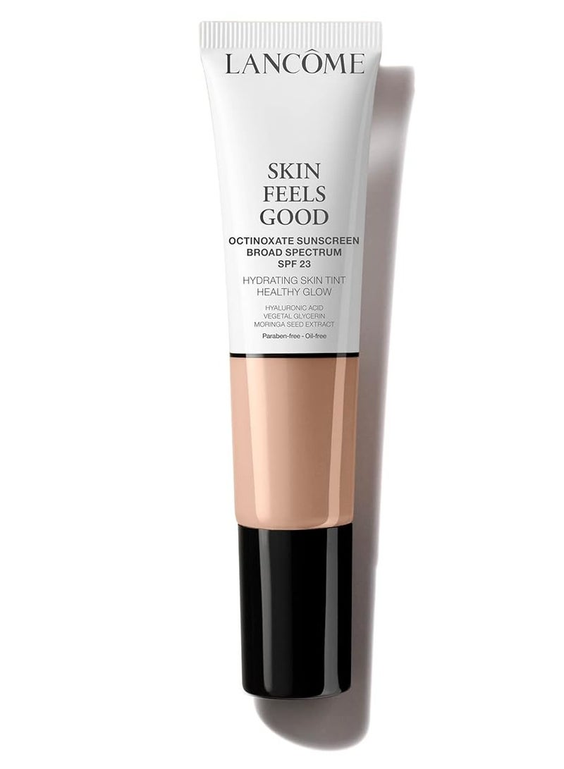 LANCOME Skin Feels Good Hydrating Tinted Moisturizer with SPF 23 - Oil-Free & Lightweight Foundation - Sheer Coverage with Healthy Glow Finish - 010C Cool Porcelaine 1.08 Fl OzFluid Ounce  - Image 1