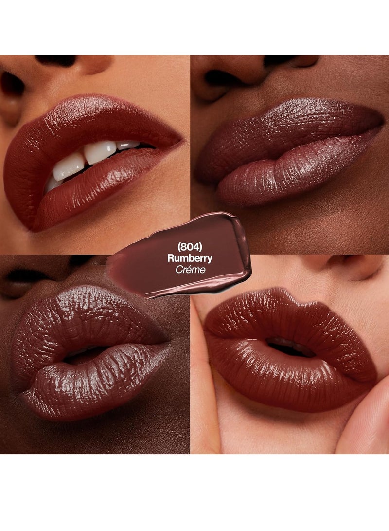 Revlon Lipstick, Super Lustrous Lipstick, Creamy Formula For Soft, Fuller-Looking Lips, Moisturized Feel in Berries, 0.15 oz 804 Rumberry - Image 3