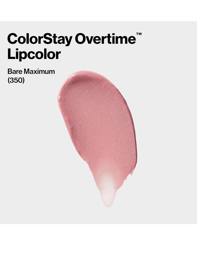 ريفلون أحمر شفاه سائل ColorStay Overtime مع لمعة شفاه شفافة، هدايا مكياج للنساء، مع فيتامين E، 0.07 أونصة - Image 2