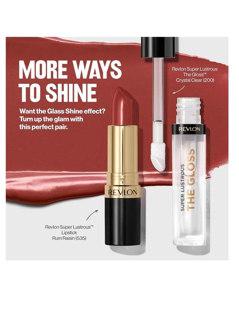 Revlon Super Lustrous Lipstick with Hyaluronic Acid and Aloe, 0.15 Oz 003 Glossed Up Rose  - Image 2