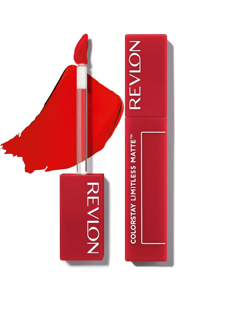Revlon ColorStay Limitless Matte Liquid Lipstick, Lip Makeup Stocking Stuffers for Women, Vegan, No-Budge, Waterproof, 0.17 fl oz 010 Top Talent - Image 1