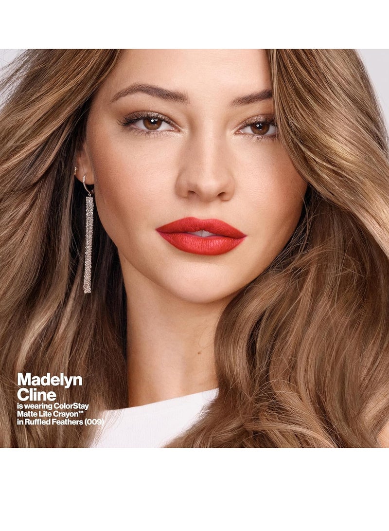 ريفلون أحمر شفاه كرايون مات لايت ColorStay مع شاربنر مدمج، مقاوم للتلطخ، مقاوم للماء، لون شفاه غير جاف، 0.049 أونصة - Image 4