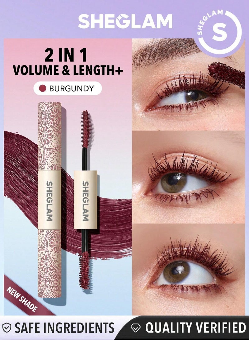 SHEGLAM - All-In-One Volume & Length Mascara-Waterproof - Brugundy - Image 1
