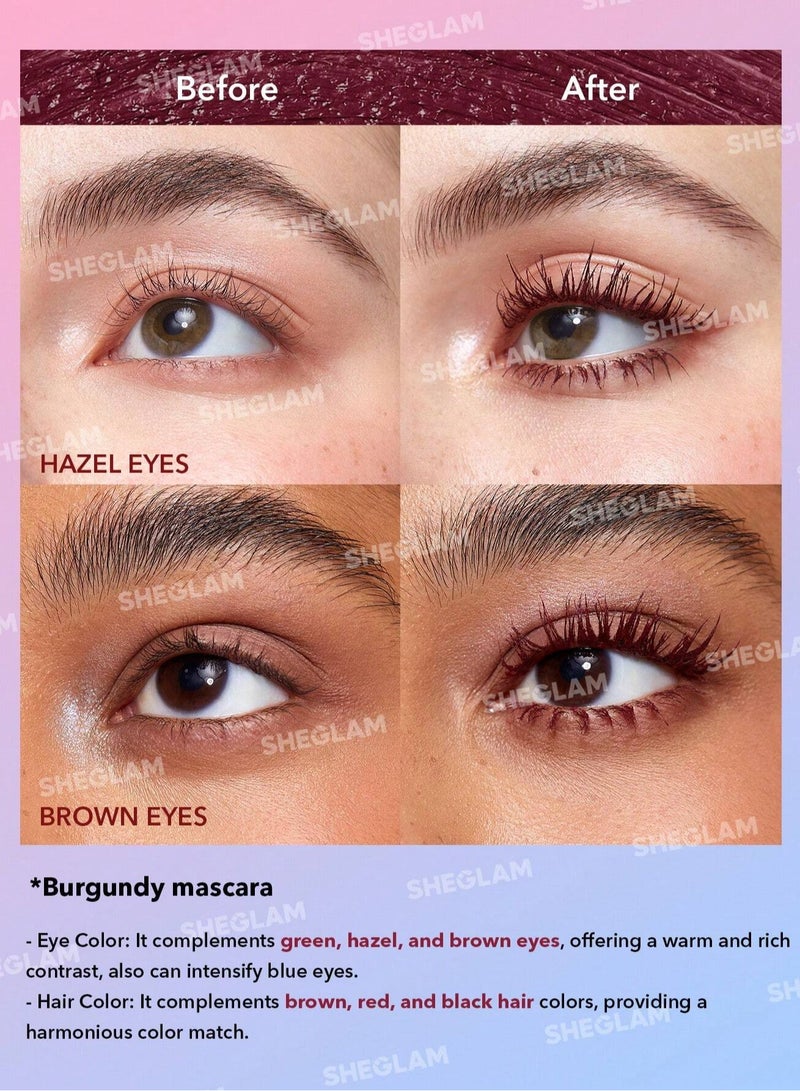 SHEGLAM - All-In-One Volume & Length Mascara-Waterproof - Brugundy - Image 1