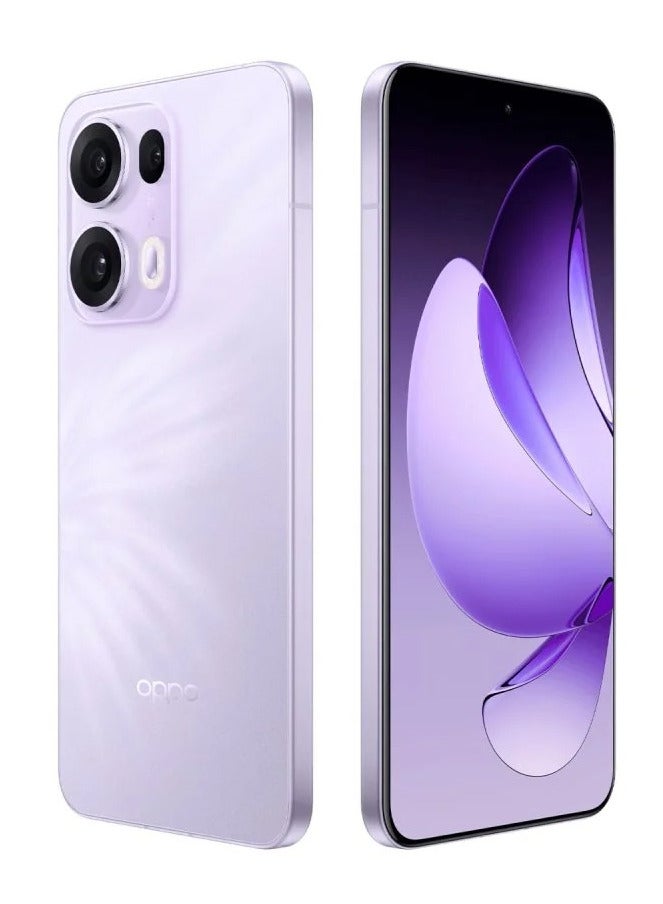 OPPO Reno 13 Pro Mobile 12GB+256GB Butterfly Purple 6.83-inch FHD+ AMOLED display with a 120Hz refresh rate, a 240Hz touch sampling rate, a 2,160Hz PWM dimming rate, Mediatek Dimensity 8350 with Google play Chinese version  - Image 3