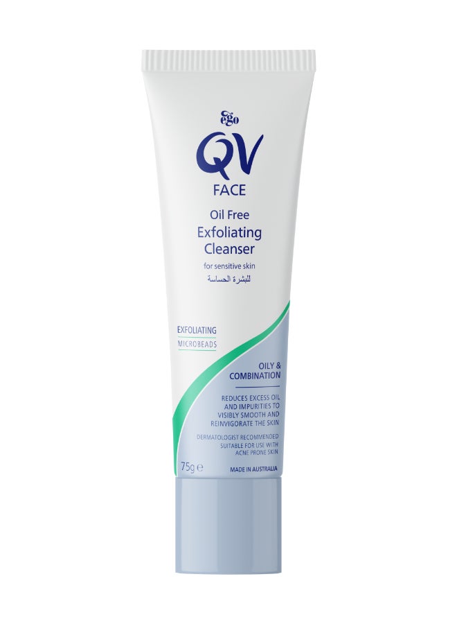 كيو في Face Oil Free Exfoliating Cleanser 75grams  - Image 1