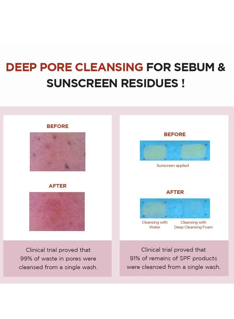 سكين 1004 - Madagascar Centella Poremizing Deep Cleansing Foam, Remove Pore-Clogging Debris Pink 125grams - Image 1