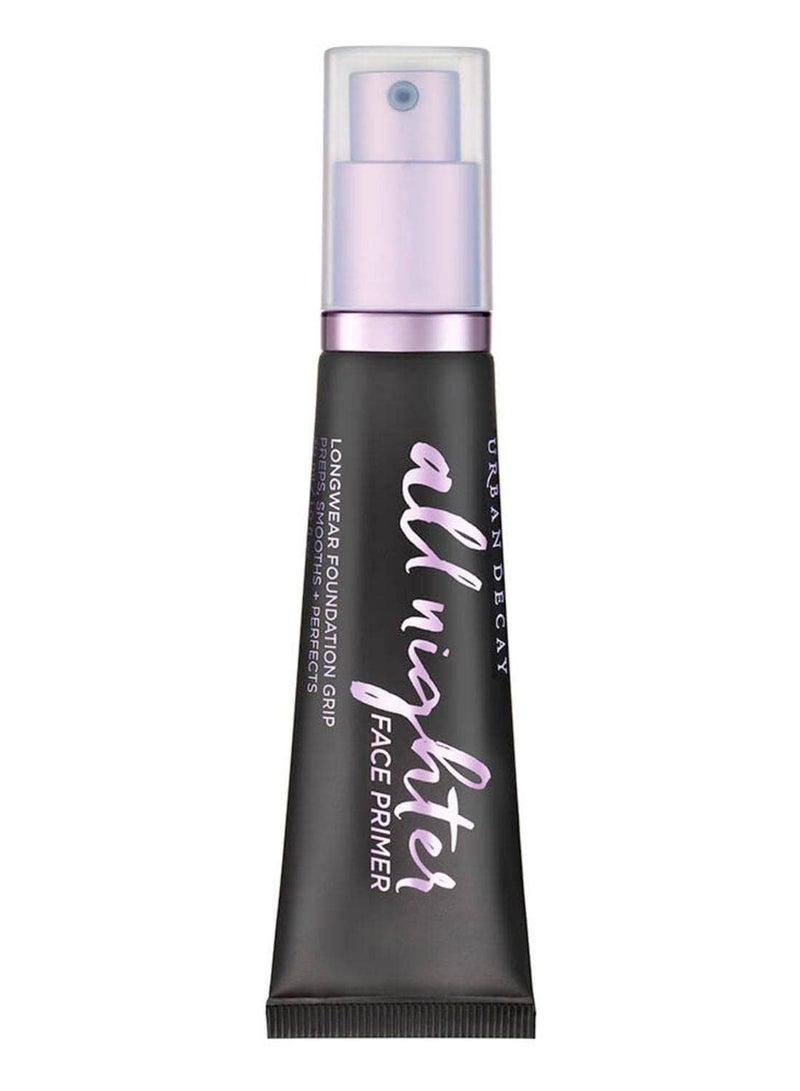 Urban Decay All Nighter Longwear Face Primer, Smoothing & Hydrating Base for Foundation Face Makeup, Sheer & Lightweight, for All Skin Types, Paraben-free, Vegan, Cruelty-free White  - Image 1