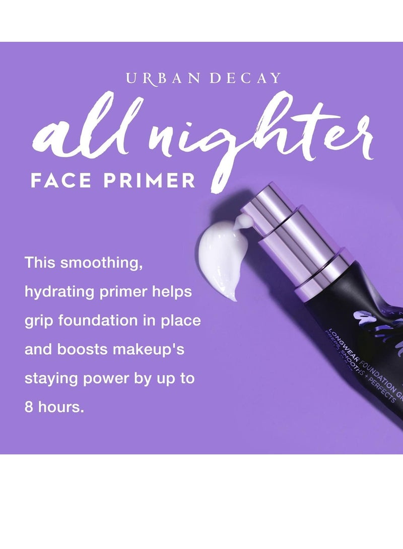 Urban Decay All Nighter Longwear Face Primer, Smoothing & Hydrating Base for Foundation Face Makeup, Sheer & Lightweight, for All Skin Types, Paraben-free, Vegan, Cruelty-free White  - Image 4