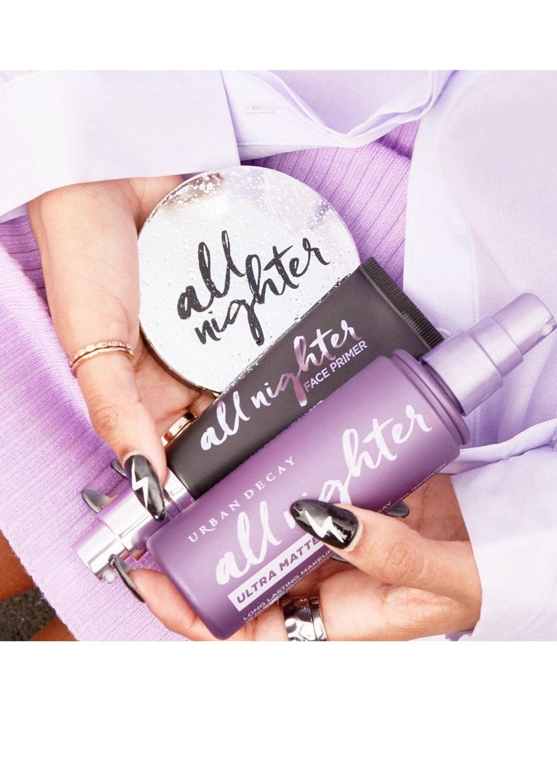 Urban Decay All Nighter Longwear Face Primer, Smoothing & Hydrating Base for Foundation Face Makeup, Sheer & Lightweight, for All Skin Types, Paraben-free, Vegan, Cruelty-free White  - Image 2