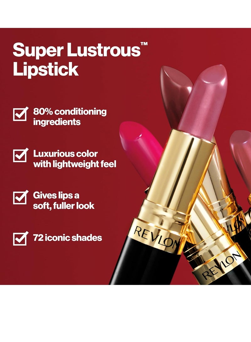 Revlon Super Lustrous Lipstick, Lip Makeup Gift, Stocking Stuffers for Women, Creamy, Moisturized Feel in Nudes & Browns, 0.15 oz 756 Nude Fury - Image 2