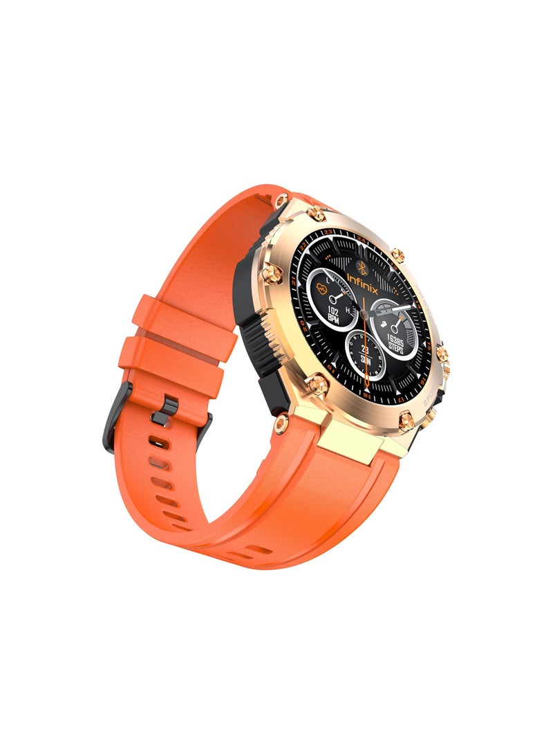 Infinix - XWatch 3 GT Smartwatch 1.53" Super Large HD Screen, 123 Sports Modes, IP68 Water Resistant, Bluetooth Call Support, Health Monitoring & Fitness Tracking, 2 Straps gold - Image 1