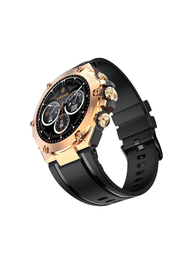 Infinix - XWatch 3 GT Smartwatch 1.53" Super Large HD Screen, 123 Sports Modes, IP68 Water Resistant, Bluetooth Call Support, Health Monitoring & Fitness Tracking, 2 Straps gold - Image 1