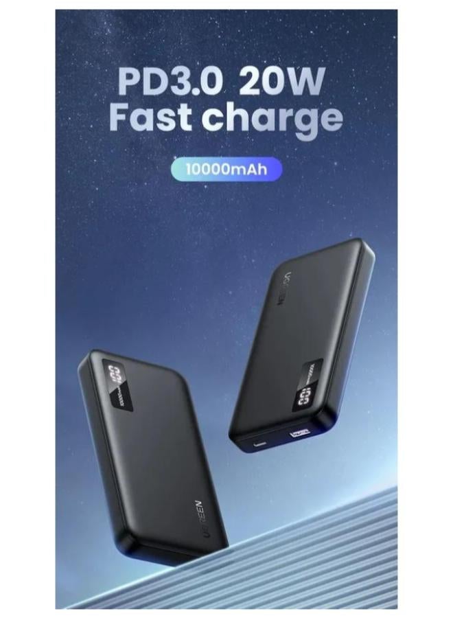 Ugreen 10000 mAh UGREEN 10000mAh Mini Quick Charging 20W Power Bank Black  - Image 5
