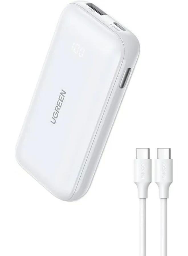 Ugreen 10000 mAh UGREEN 10000mAh Two-way Fast Charging Power Bank White 30W White  - Image 1