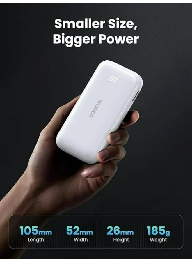 Ugreen 10000 mAh UGREEN 10000mAh Two-way Fast Charging Power Bank White 30W White  - Image 2