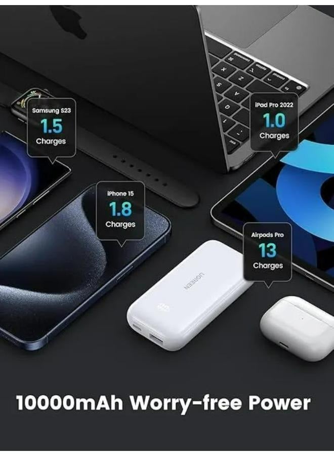 Ugreen 10000 mAh UGREEN 10000mAh Two-way Fast Charging Power Bank White 30W White  - Image 4