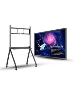 RE6501 65" Education Interactive Display | 4K UHD, 20-Point Touch, IR Technology, 8ms Response, OPS Core i5, 8GB DDR5, 512GB SSD, Free VESA Mount, (Android/windows) + Universal Adjustable Interactive Display Stand - Riotouch Model 11ZJ-14, for 65"-110" Screens, 360-Degree Mobility Black/Grey