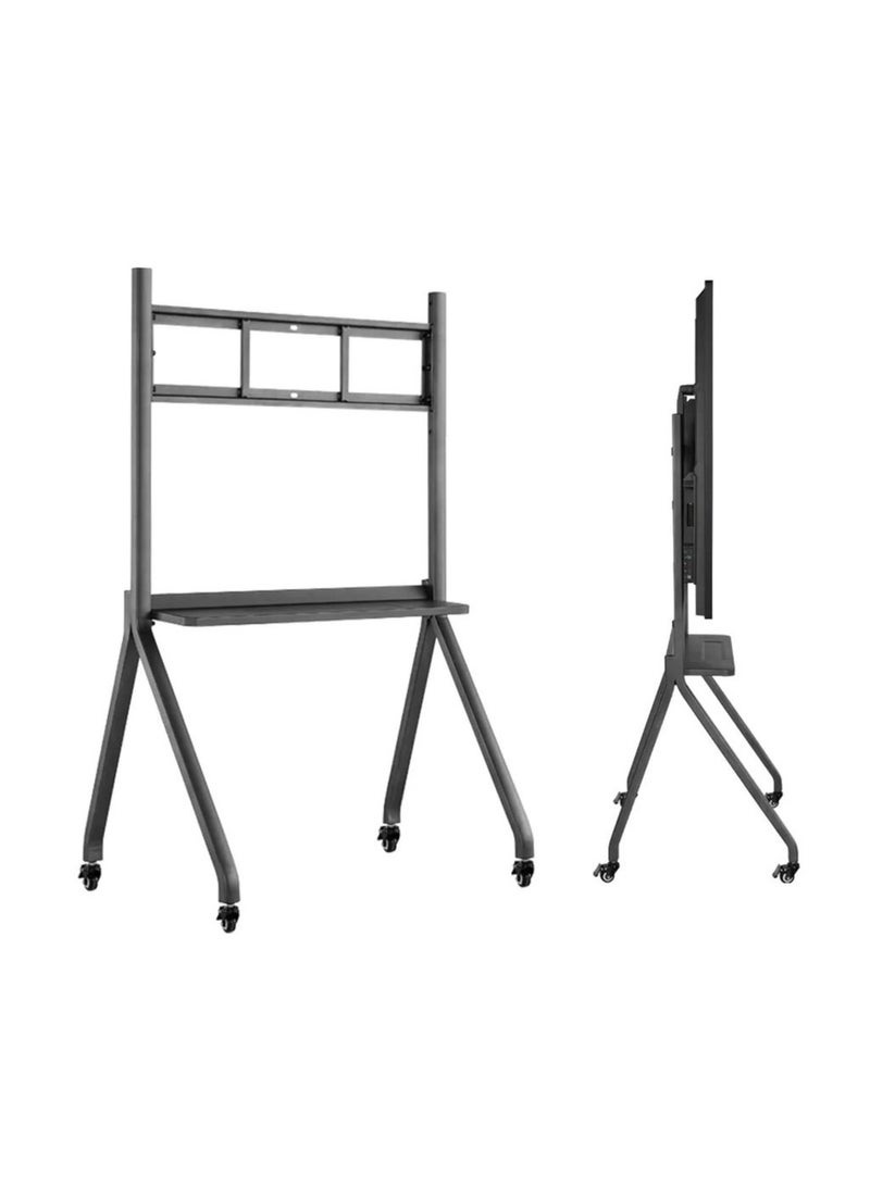 BenQ - RE6501 65" Education Interactive Display | 4K UHD, 20-Point Touch, IR Technology, 8ms Response, OPS Core i5, 8GB DDR5, 512GB SSD, Free VESA Mount, (Android/windows) + Universal Adjustable Interactive Display Stand - Riotouch Model 11ZJ-14, for 65"-110" Screens, 360-Degree Mobility Black/Grey - Image 1