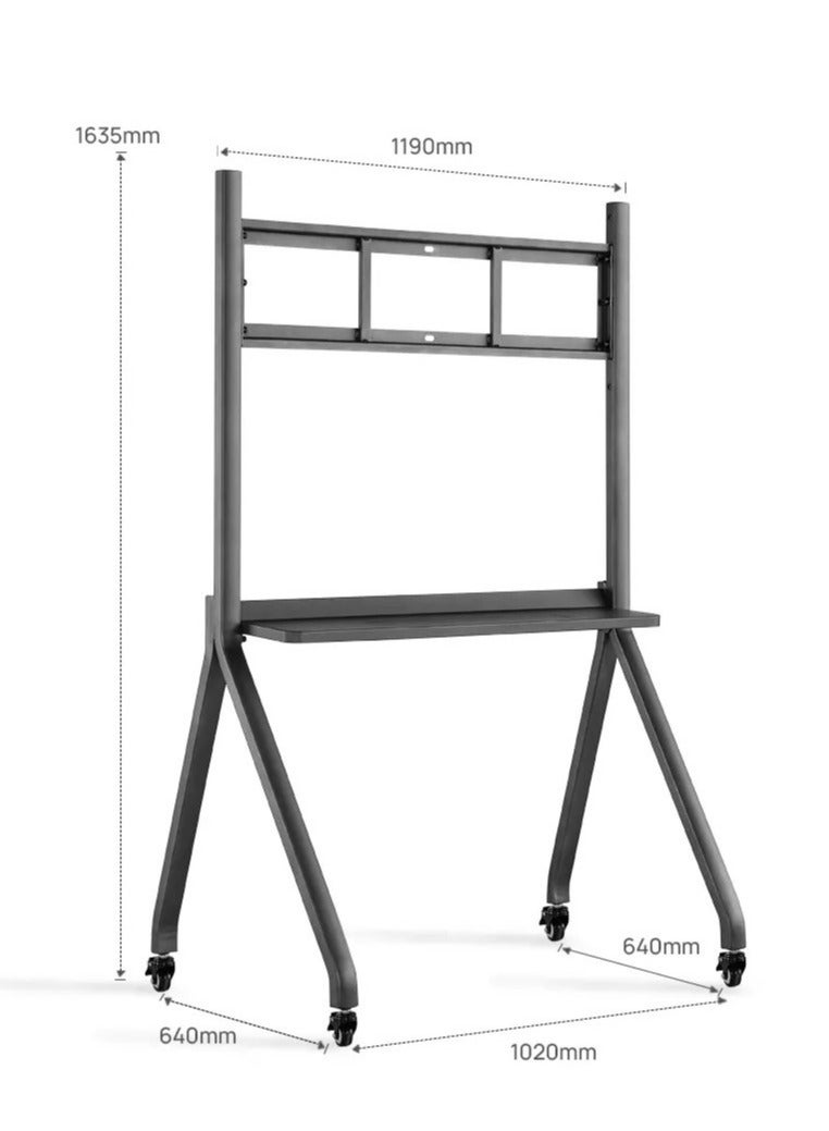 BenQ - RE6501 65" Education Interactive Display | 4K UHD, 20-Point Touch, IR Technology, 8ms Response, OPS Core i5, 8GB DDR5, 512GB SSD, Free VESA Mount, (Android/windows) + Universal Adjustable Interactive Display Stand - Riotouch Model 11ZJ-14, for 65"-110" Screens, 360-Degree Mobility Black/Grey - Image 1