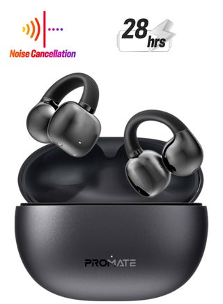 True Wireless Earbuds with OWS Technology, IntelliTouch Control, Ergonomic Open-Ear Clip Design, 28-Hour Playtime, 500mAh Charging Case, Water-Resistance, and AudioFit Stability for Unmatched Sound Quality, AirClip Black - pnsku/N70133666V/45/_/1741330535/9b360f81-babd-479e-aea3-14c495cae46f