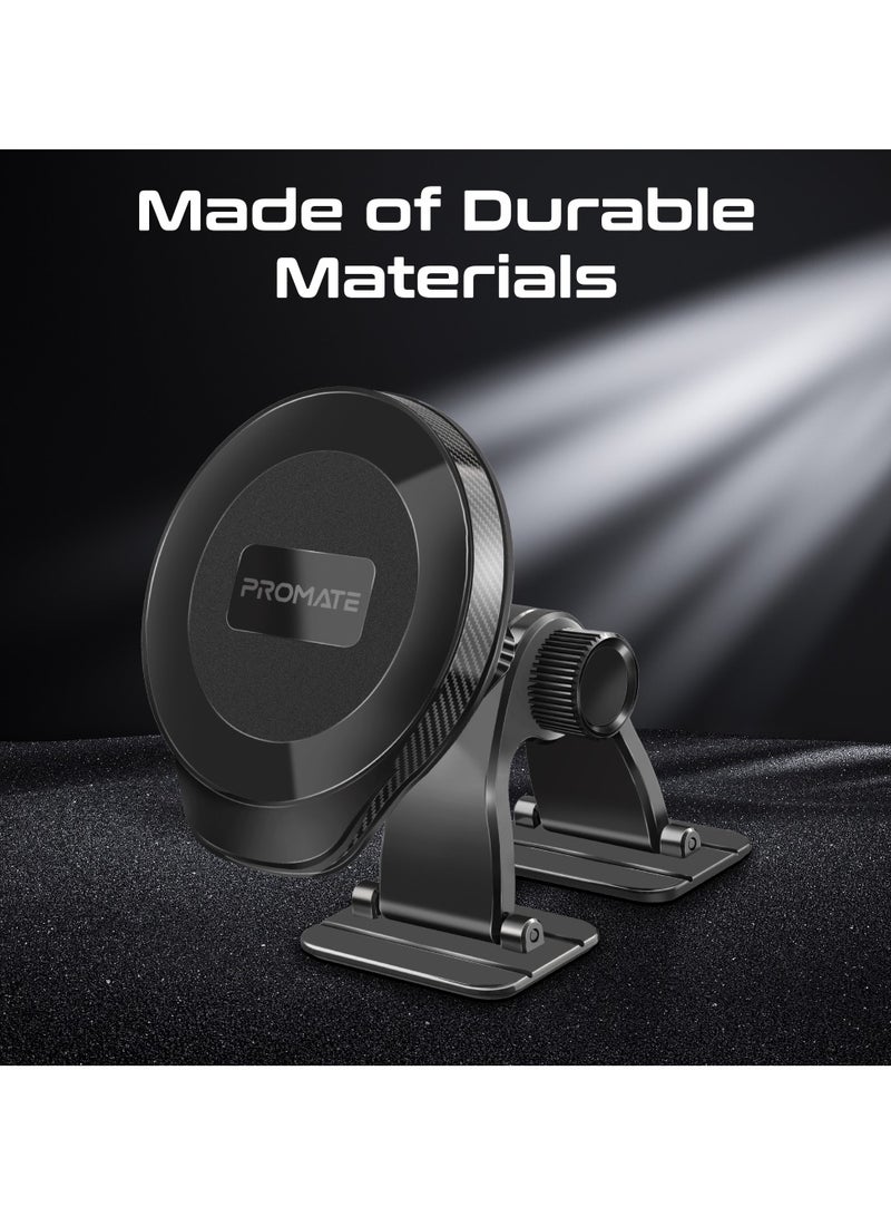 PROMATE - Magnetic Phone Holder with MagGrip Technology, Fits Any Curved Surface, Firm Dashboard Attachment, Powerful N52 Magnets, Sturdy and Easy Installation, And 360° Rotatable Cradleless Design, ArcMount Black - Image 1